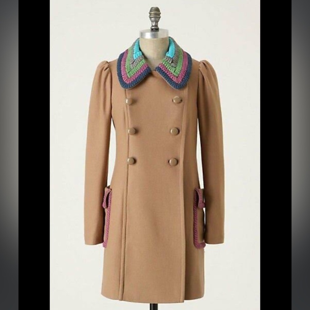 Plenty by Tracy Reese Shoelace Collar Coat